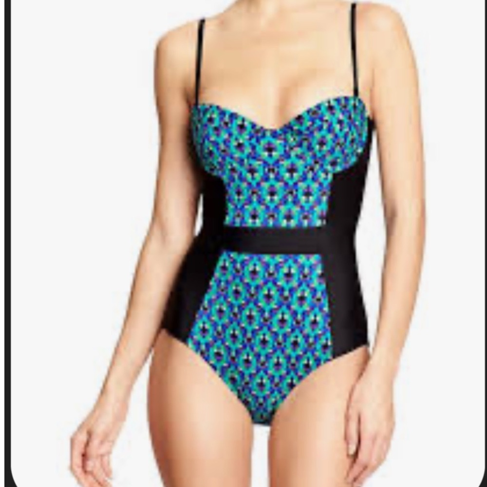 Vintage Old Navy Ikat Balconette Bust Small Swimsuit Beach Resortwear